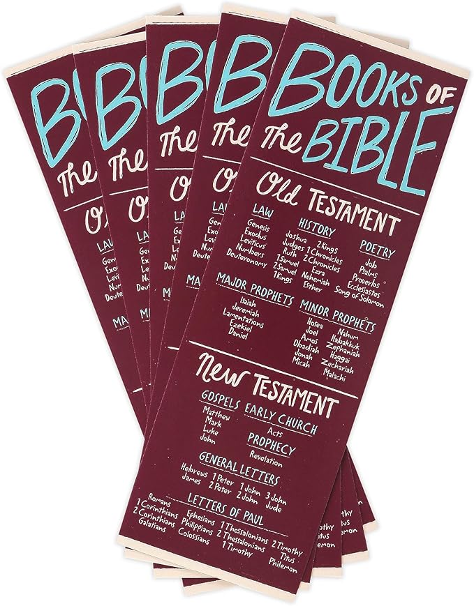 Salt & Light, Books of The Bible Bookmarks, 2 x 6 inches, 25 Bookmarks