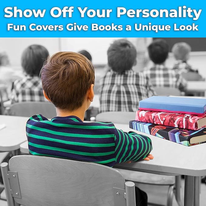 Book Sox Stretchable Book Cover: Jumbo Solid Green. Fits Most Hardcover Textbooks up to 9" x 11". Adhesive-Free, Nylon Fabric School Book Protector. Easy to Put On. Washable & Reusable Jacket.