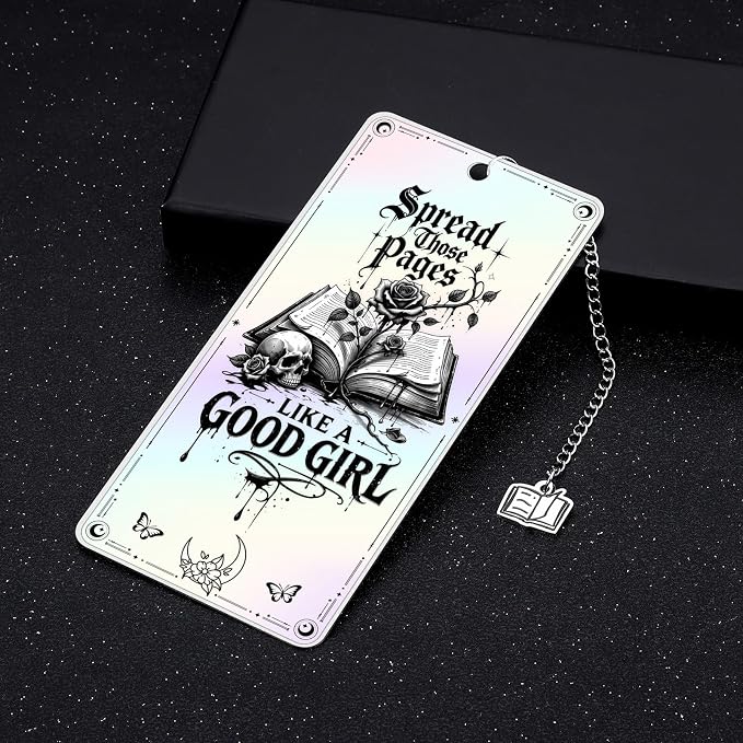 Dark Romance Merch Horror Bookmarks Book Lovers Gifts for Reading Girl Funny Bookmark for Women Girlfriend Book Marks for Reading Women Girls Birthday Anniversary Valentines Day Gift for Her Good Girl