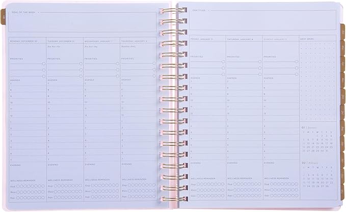 russell+hazel 2025 Acrylic Dew Weekly Planner, 12 Month Calendar (January 2025 – December 2025), 7.625” x 9.5" (100622)