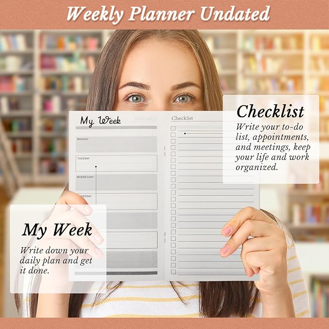 Qilery 50 Pcs 2026-2027 Daily Weekly Planner Bulk Employee Appreciation Gifts Small Pocket Journal to Do List Goals Notepad for Patient Access Week Nurse Team Coworkers Teacher (Neutral Color)
