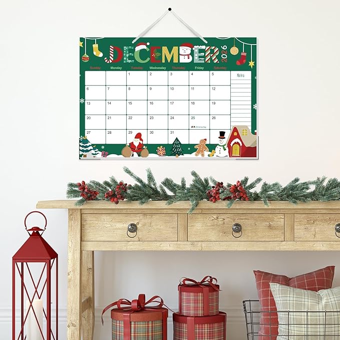 GuassLee Desk Calendar 2026 - Colorful Desk Calendar from Sep. 2025-Mar. 2027, 17 x 11.5 inches, 19 Monthly Calendar with Hanging Rope, Notes and Large Ruled Blocks for Home School Office