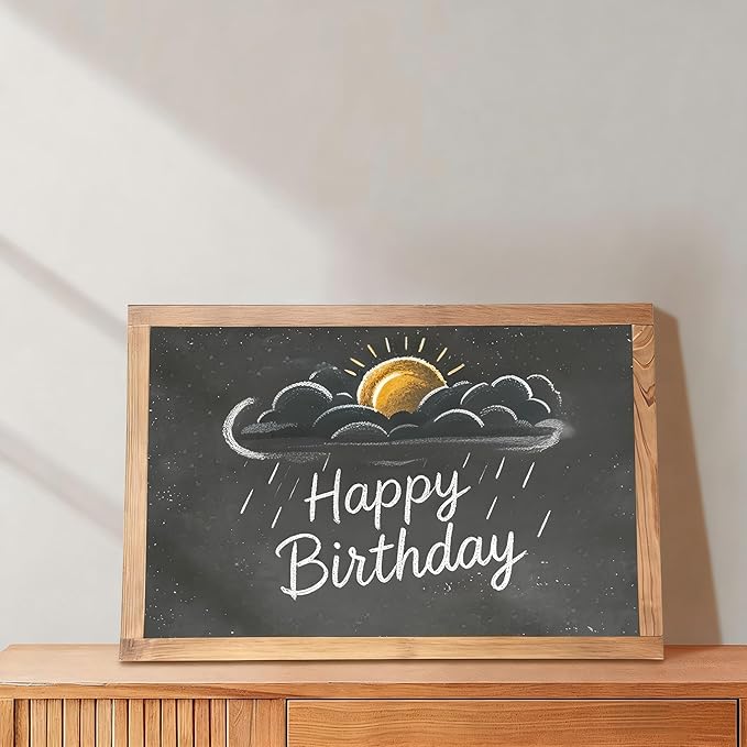 KOOLDE 16" x 24" Magnetic Chalkboard - Large Hanging Framed Wall Wood Frame Board Sign Blackboard for Home, Office, School, Restaurant