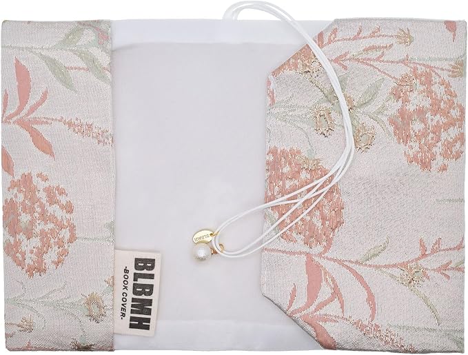 BLBMH A6 Book Cover 4x6 Plus | Non-Stretch Fabric Sleeve with Bookmark | Handmade Washable Protector for Paperback Bible Notebook Gift for Women Readers - Dandelions Pink 6" +