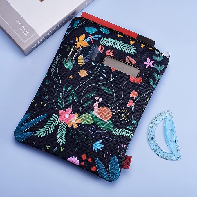 Book Sleeve for Book Lovers, Bookish Book Protector, Book Covers for Paperbacks, Washable Fabric, Book Sleeves with Zipper, Medium 11 Inch X 8.7 Inch