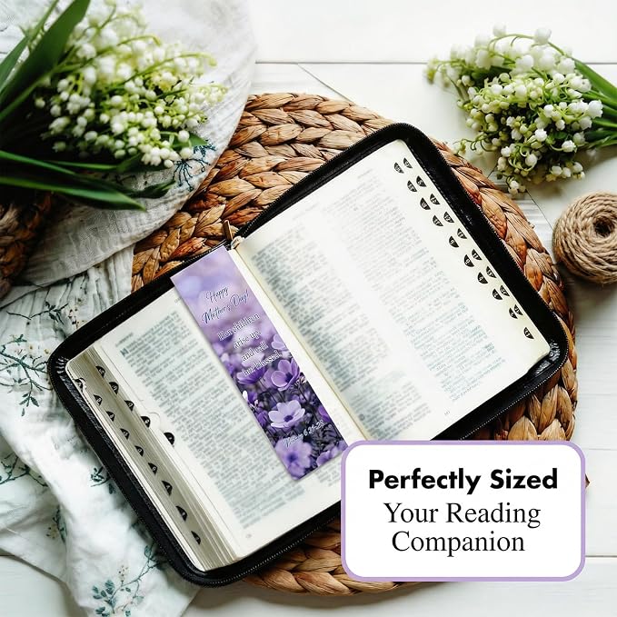 Mothers Day Bookmarks Gifts - 120 Pcs Christian Bible Verse Paper Bookmark Bulk for Church Women Mom Religious Scripture Flower Page Marks Inspirational Happy Mother Gift from Daughter Son