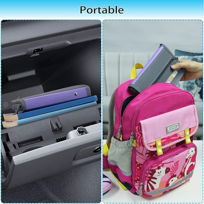 NAFY Small Accordion File Organizer,A6 Size 13 Pockets Coupon Receipt Holder Organizer wallet with Zipper,8X5.3 Inches Portable Accordion Expanding Folders Wallet for Coupon,Receipt,Bills,Cash(Purple)