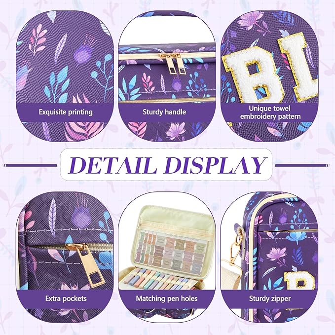Sinload Large Bible Cover Case for Women, Bible Study Supplies Journaling Kit Chenille Letter PU Leather with Tabs Gel Pen Highlighters with Strap Easter Mothers Day Christian Gifts for Women Mom