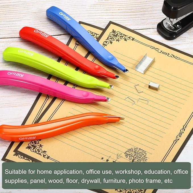 YOKIVE 3 Pcs Staple Remover, Office Magnetic Stapler Puller | Remove Staples Great for Office Home Desktop Accessories (Orange)