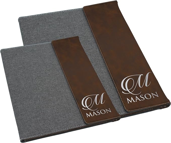 My Personal Memories Personalized Portfolio with Custom Monogrammed Flap - Engraved Teacher, Student, Business, Man, Woman, Gift (Rawhide Flap)