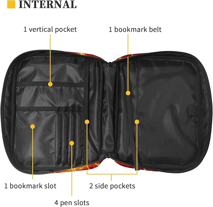 FDANDNDE Basket Ball Bible Cover with Handles and Zippered, Boys Bible Case for Church Study Bible, Boys Bible Bag Easy to Cleaning