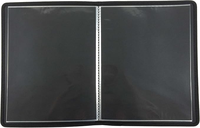 Filexec, 93630, Art Presentation Book, 24 Pocket, 11" x 14", 1 Each Black
