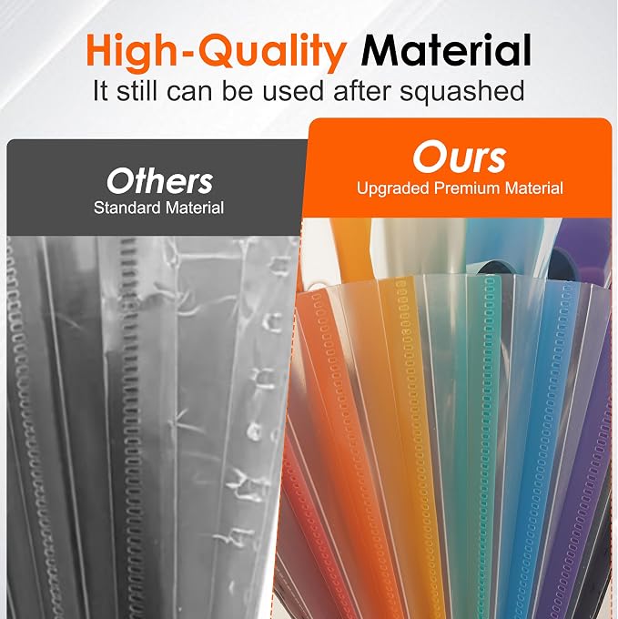 Tungta 7 Pockets Expanding File Folder, Rainbow Label Accordion Organizer for A4 Documents