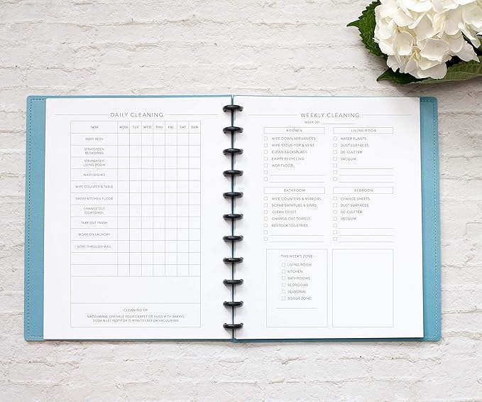BetterNote Cleaning Plan Refill for Disc Notebook, Daily and Weekly Lists, 6 Month Supply, Fits Happy Planner, Levenger Circa, Staples Arc, TUL (11-Disc, 8.5"x11")