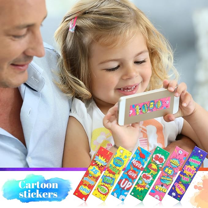 Gersoniel 36 Pcs Anxiety Sensory Stickers Strips Adhesive Textured Mental Health Calm Stickers Mindfulness Fidget Decals Stress Anxiety Relief Items for Therapy Office Desk(Hero Style)