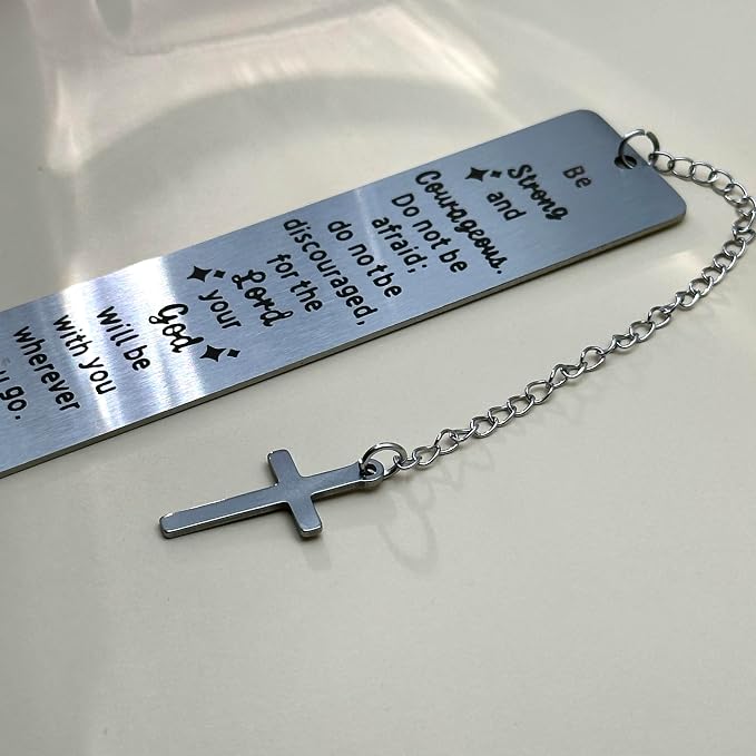 Graduation Gifts for Her Him Class of 2026 Senior Bookmark Bulk College High School Teen Girl Boy Friend Book Lover, 'Be Strong and Courageous' Bible Verse