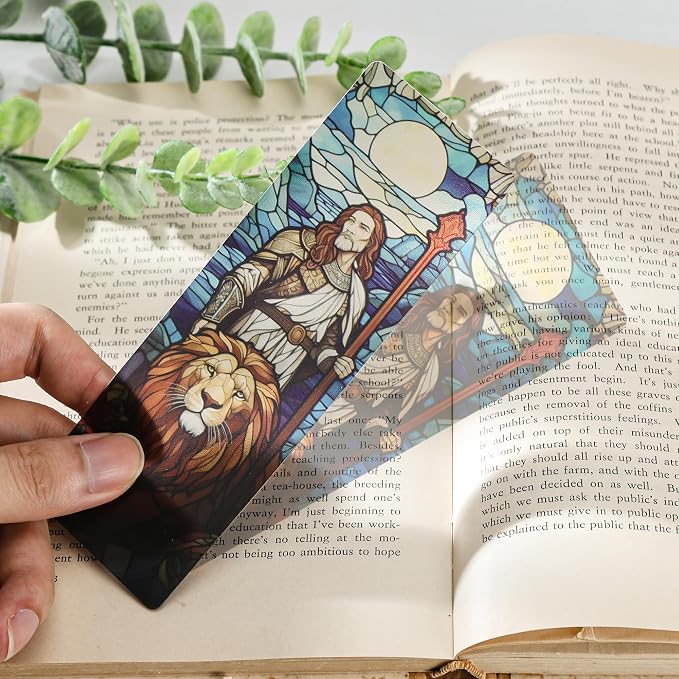 Christian Religious Bookmark Gifts - 20 Pcs Catholic Stained Glass Art Bookmarks for Women Men Book Lovers Page Marks School Reading Accessories Bookish Birthday Graduation Sunday Church Gift