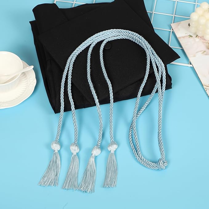 Graduation Double Honor Cords with Tassels Braided Academic Ropes for High School College Ceremony 68 Inch (Sky Blue)