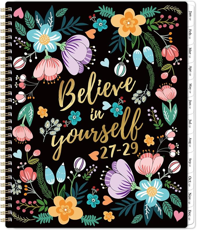 Monthly Planner 2027-2029 - 3 Year Planner 2027-2029, Jan. 2027 - Dec. 2029, 9" X 11", 3 Year Calendar 2027-2028-2029 Monthly Planner with 36-Month Tabs, Inner Pocket