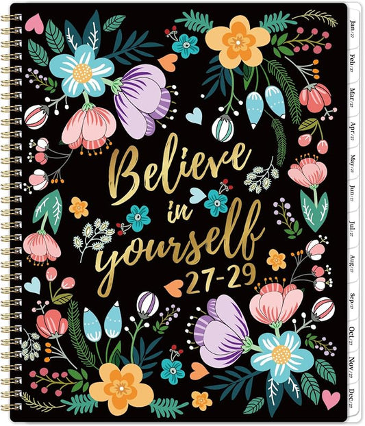 Monthly Planner 2027-2029 - 3 Year Planner 2027-2029, Jan. 2027 - Dec. 2029, 9" X 11", 3 Year Calendar 2027-2028-2029 Monthly Planner with 36-Month Tabs, Inner Pocket