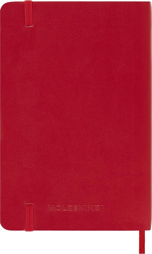 Moleskine Classic 12 Month 2026 Weekly Planner, Soft Cover, Pocket (3.5" x 5.5"), Scarlet Red, 144 pages