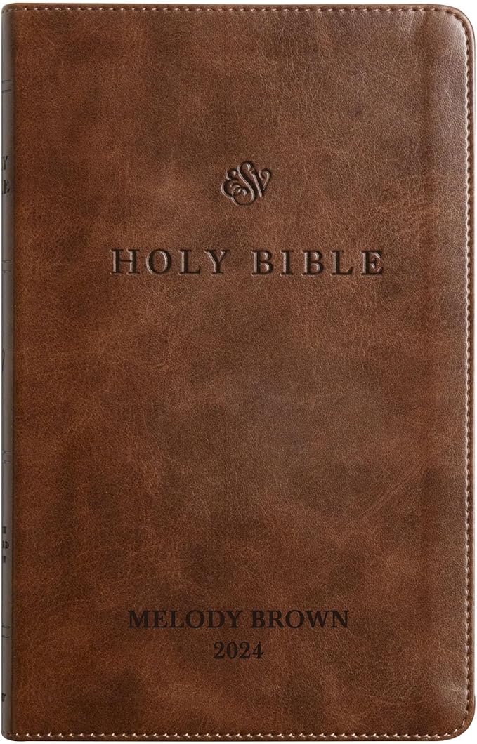 Custom Personalized Brown ESV Bible | Small Text | Customized with Name in Dark Brown | Faux Leather Premium Church Bible | English Standard Version Lay Flat Design