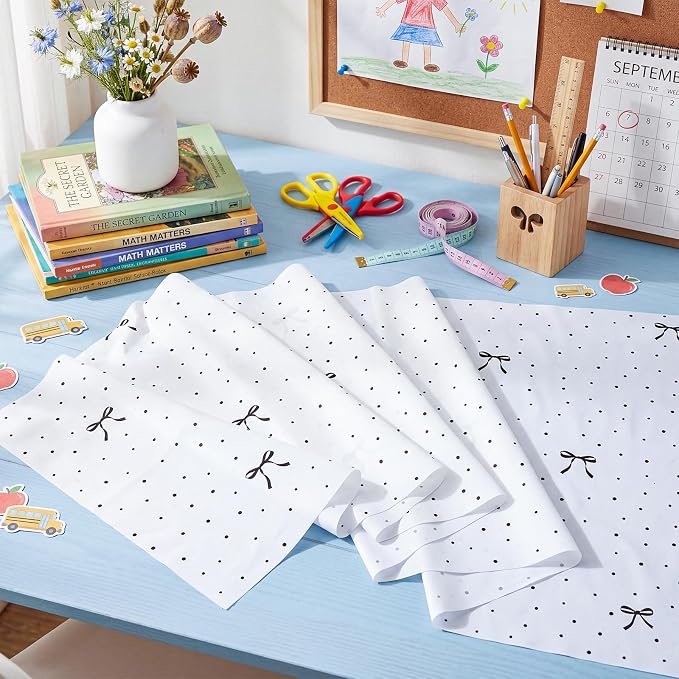 Mindsoft Bulletin Board Paper 48'' x 107'' Class Boards for Classroom Bulletin Boards Everyone is Welcome Classroom Board Decor Pillows Curtains Crafts (1 Pc,Bows)