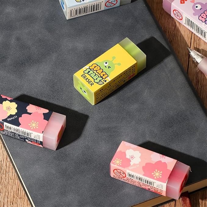 Eraser CuEraser Cute Erasers Plastic Rubber Eraser for School Office Pencils Painting 6PCS