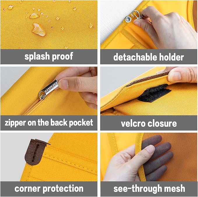 A5 Conference Folder Business Organiser Bag Notepad Carrying Case Document Case A5 Portfolio Organiser (Fresh Orange)