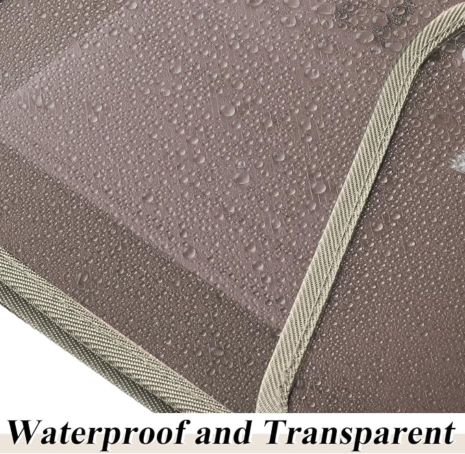 10 Pieces Plastic File Folders Envelope Expanding File Wallet Organizer Documents Folder with Snap Closure and Pocket, A4 Size Waterproof Transparent Pouch(Khaki,Horizontal)