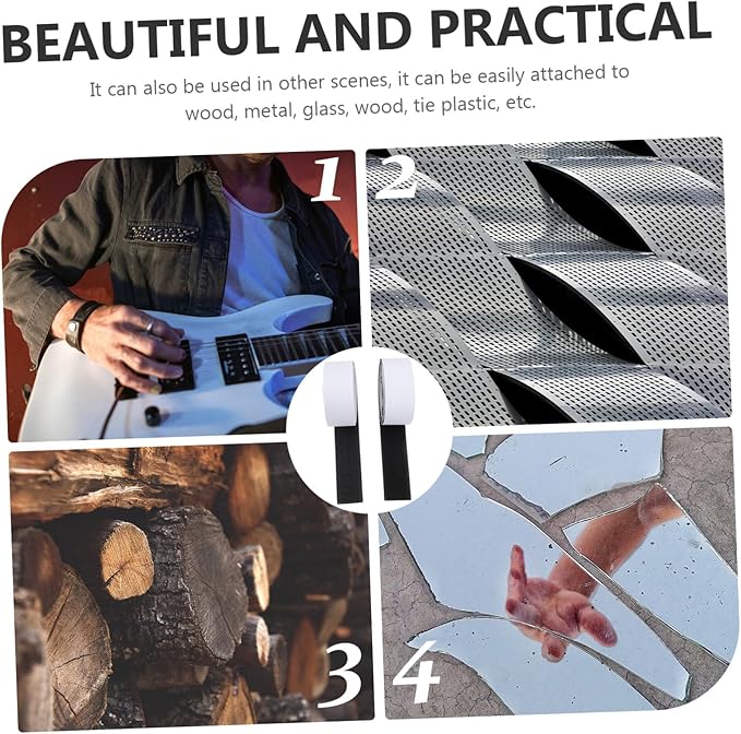 ibasenice 2pcs Guitar Effector Tape Adhesive Grip Tape Strong Fastener for Pedal Board Guitar Supplies