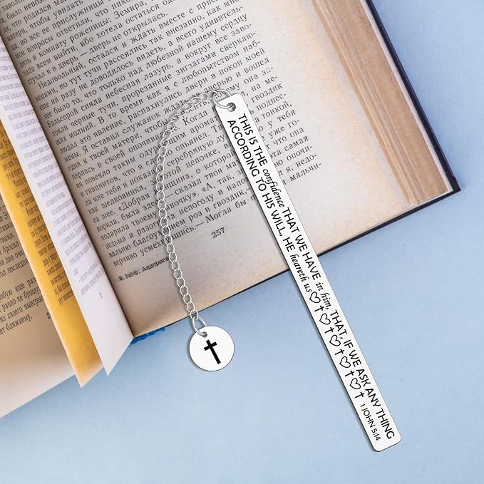 Metal Christian Bookmarks Gifts Bible Verse Bookmarks Gift for Women Friends Inspirational Scripture Christian Bookmark for Book Lovers First Communion Graduation Retirement Gifts