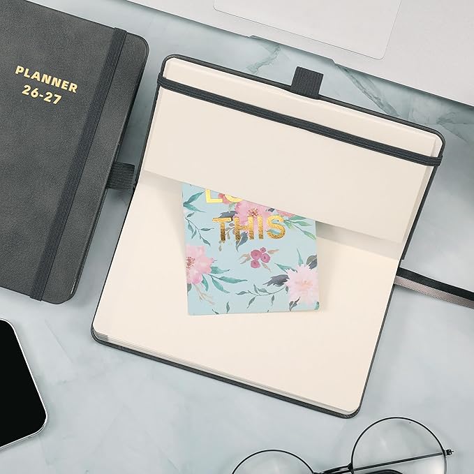 Pocket Calendar 2026-2027 - Pocket Calendar for Purse, Jul. 2026 to Jun. 2027, 6.4'' x 3.9'', Academic Planner Weekly and Monthly, with Elegant Leather