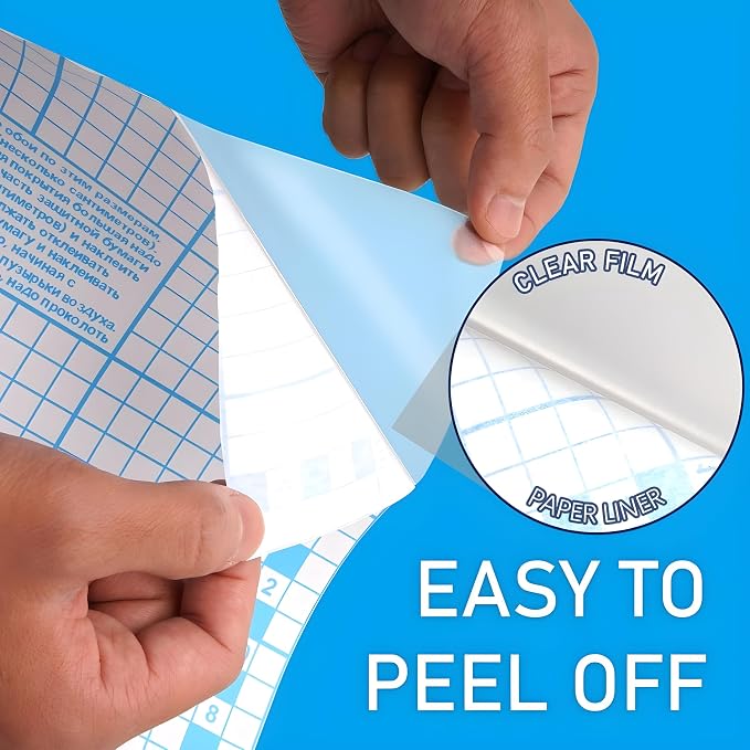Clear Contact Paper Roll for Books – 17.5 in x 54 in | Self Adhesive Clear Laminate Book Cover Film | Easy Peel Protective Wrap for Books, Documents, Labels & More – 1 Roll