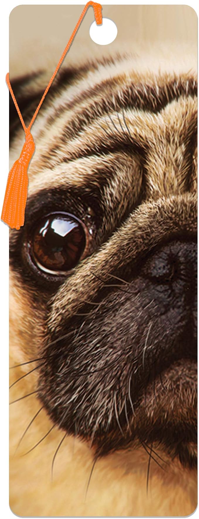 3D LiveLife Bookmark - Pug from Deluxebase. Cute Lenticular Dog Page Marker. Animal Themed Accessories for Book Lovers. Small Gifts for Men, Women, Writers and Teachers.