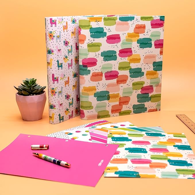 Pukka Pad, Carpe Diem Preloaded Rollbound Ringbinder – 12.4 x 10.8in – Includes Index, Personal Details, Planner Pages – Comes Preloaded with 5-Part Dividers – Standard 3-Ring Mechanism - Colorwash