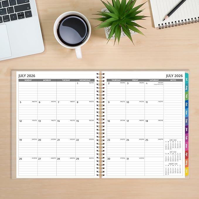 Appointment Book 2026-2027 - Appointment Planner with Weekly ＆ Monthly Spread, Jul 2026 - Jun 2027, 8.5’’ x 10.5’’, Large, 15 Minute Increments, 2026-2027 Daily Planner with Pockets, Tabs, thick paper