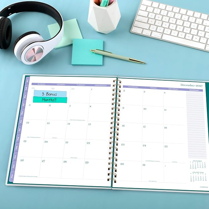 Mead Cambridge 2027 Planner, Weekly & Monthly, 8.5" x 11", Ombre Mist (1851-905-27)