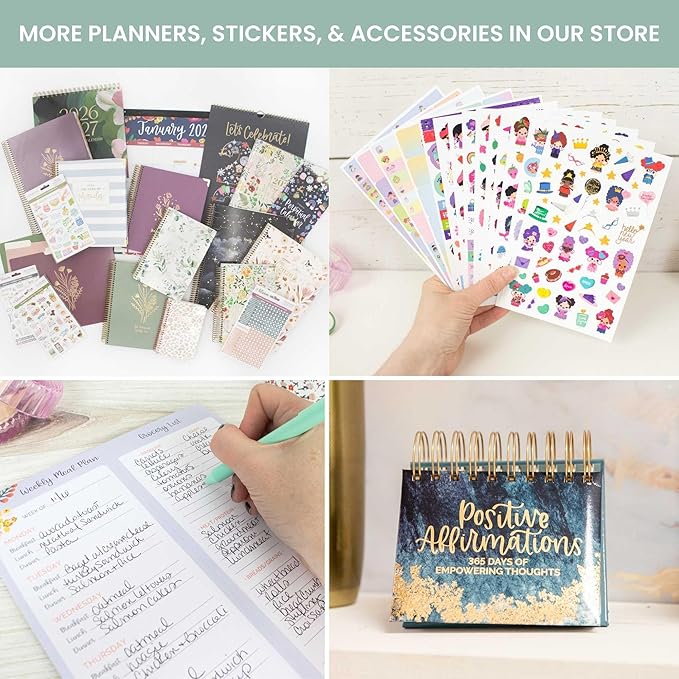 bloom daily planners UNDATED Spanish Calendar Year Day Planner - Passion/Goal Organizer - Start Anytime Monthly & Weekly Agenda Book with Tabs (January to December) - 5.5" x 8.25" - Cheerful Garden