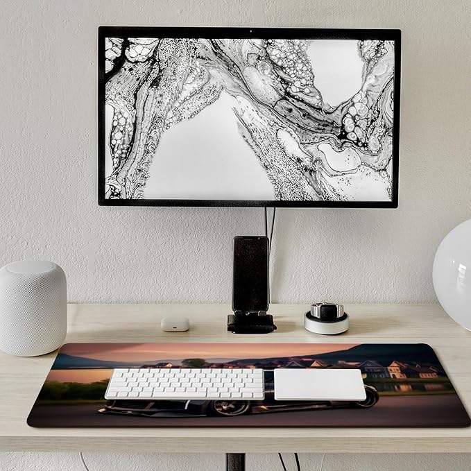 Large Mouse Pad Gaming Cool 370z JDM Cool Sunset Japanese Car Desk Mat Long Big Mousepad Extended Keyboard Computer Pad Office Desk Organizers and Accessories 35.4 x 15.7 inch