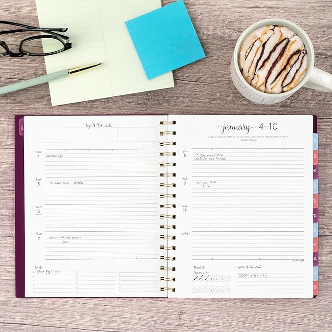 AT-A-GLANCE 2027 Planner, Weekly & Monthly, 13-Month Jan-Jan, 7" x 8.75", Harmony, Mulberry (1099-805-18-27)