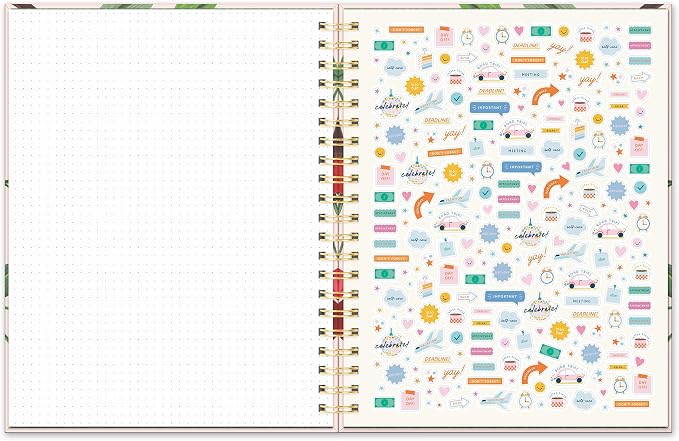 Orange Circle Studio Academic Planner 2025-2026, Fruit & Flora, 11.1"x9.2"
