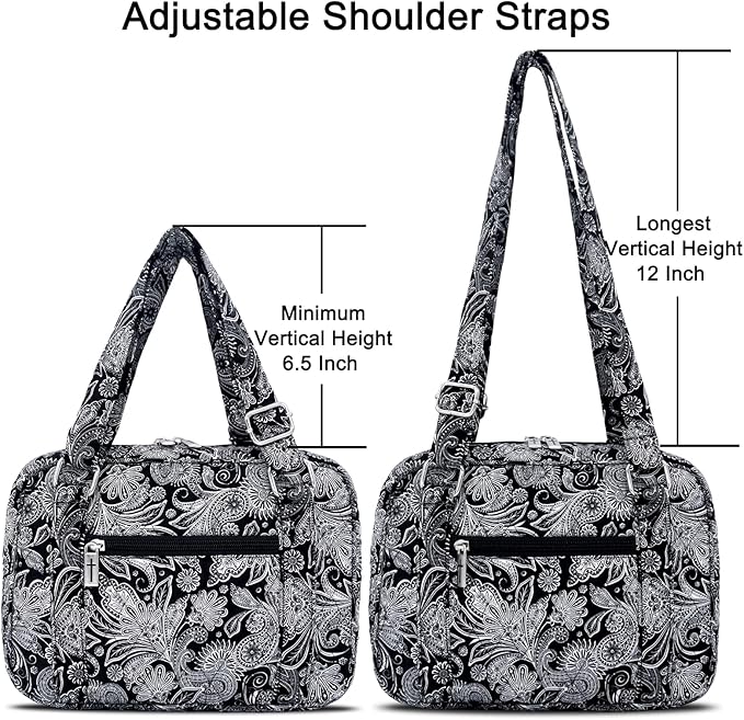 Bible Cover for Women with Adjustable Straps, Extra Large Study Bible Carrying Case Bag with Zip Pocket, 11.3x8.3x2.7 Inches