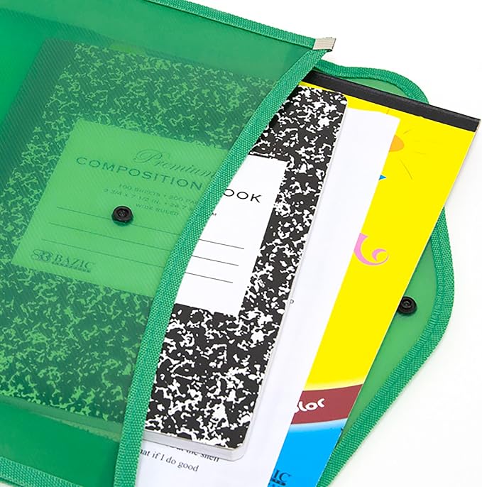 BAZIC Products V-Flap Legal Size Document Holder, for Documents Office School, Set of 6