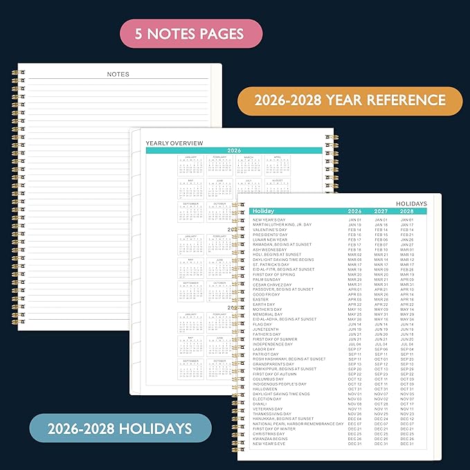2026-2027 Monthly Planner - 2026-2027 Planner from July 2026 - Deccember 2027, Monthly Planners 8.5''x11'', 18 Months with Tabs, Large Daily Blocks, Double Inner Pocket