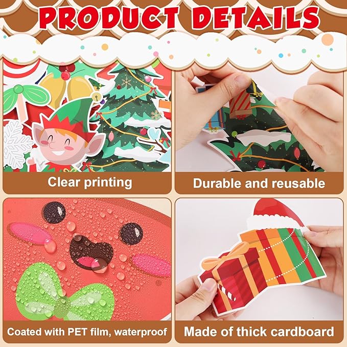 Christmas Gingerbread Bulletin Board Decorations Merry Christmas Bulletin Board Sets Large Gingerbread House Classroom Decorations Winter Xmas Tree Elk Snowflake Cutouts for Xmas Party Supplies