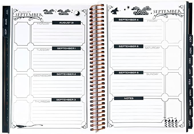 ConQuest Journals Harry Potter 2026-2027 Hogwarts Academic Agenda, July - June, 8.5'' x 6.5'', Spiral-Bound, Weekly/Monthly Calendar Planner Pages, Sticker Sheets, School Supplies, Officially Licensed