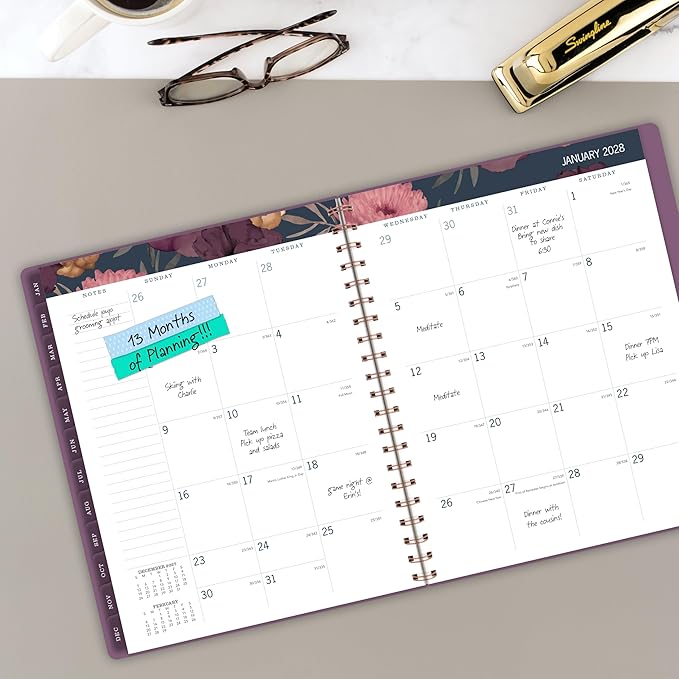 AT-A-GLANCE 2027 Planner, Weekly & Monthly, 13-Month Jan-Jan, 8.5" x 11", Dark Romance (5254-905-27)