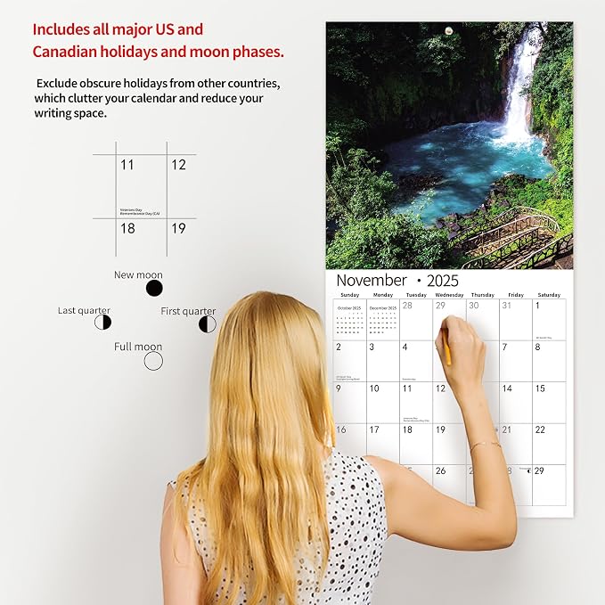 2026 Wall Calendar,Calendar 2026, July 2025 - December 2026, Wall Calendar Whispers Of The Wild, 12" x 24" Opened,Full Page Months Thick & Sturdy Paper for Gift Perfect Calendar Organizing Planning