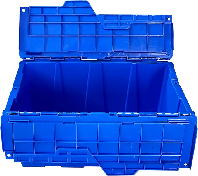 Storage Bind With Lids, 6 Pack, Blue, Stackable Storage Bin, Heavy Duty Capacity, Design And Stackable Organization, For Home, Office, Dorm Or Utility Organization, Closet Space Saving Crate